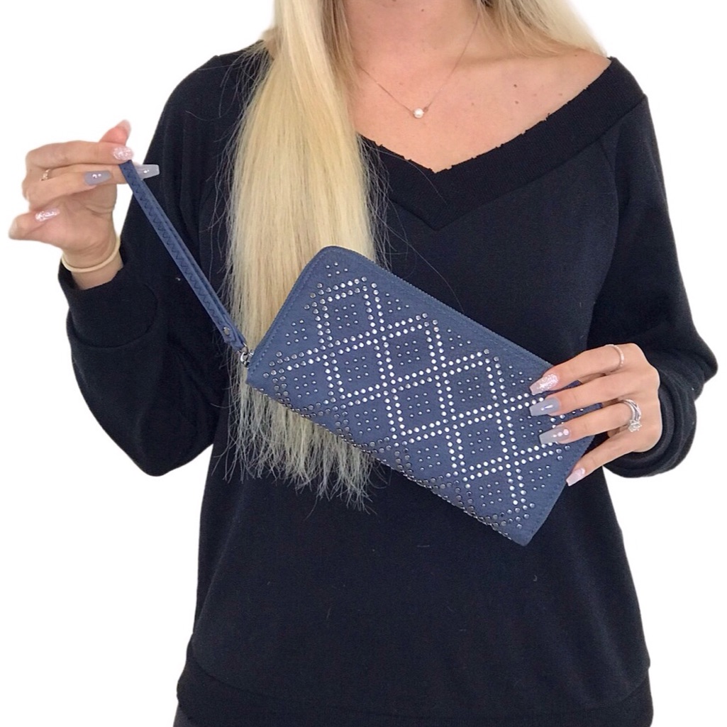 Bohemian Studded Wallet Clutch